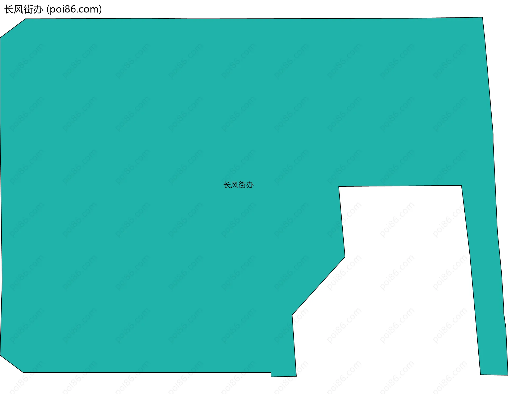 长风街办边界地图