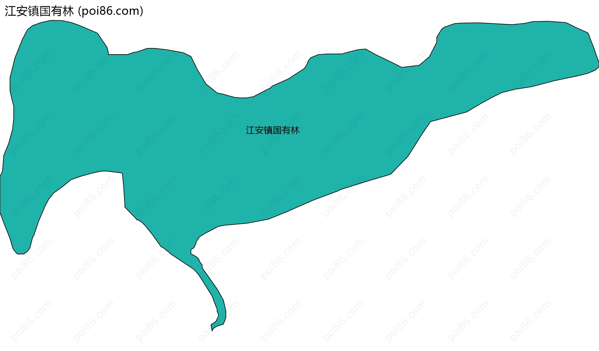 江安镇国有林边界地图