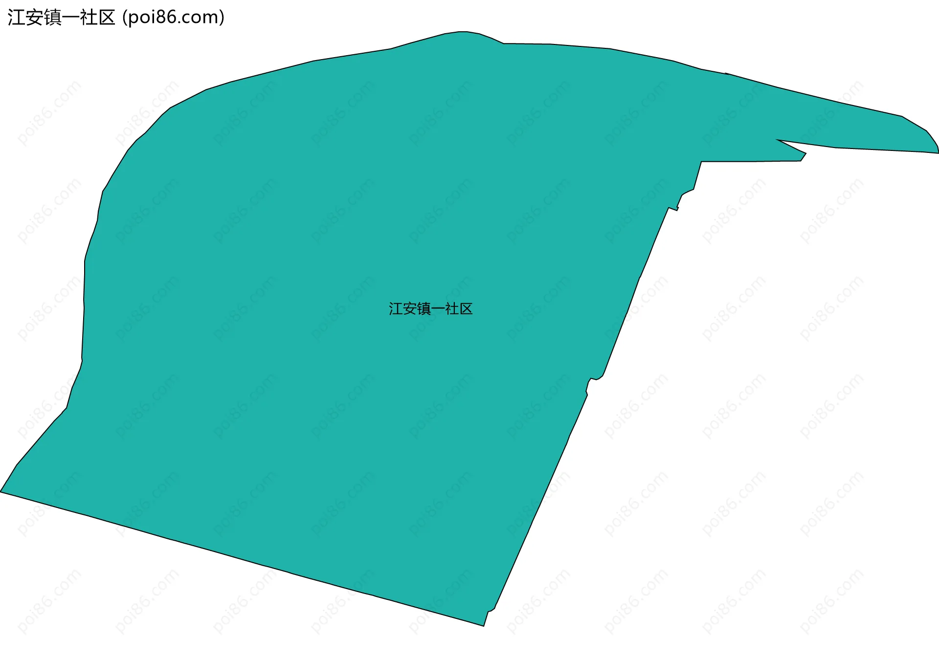 江安镇一社区边界地图