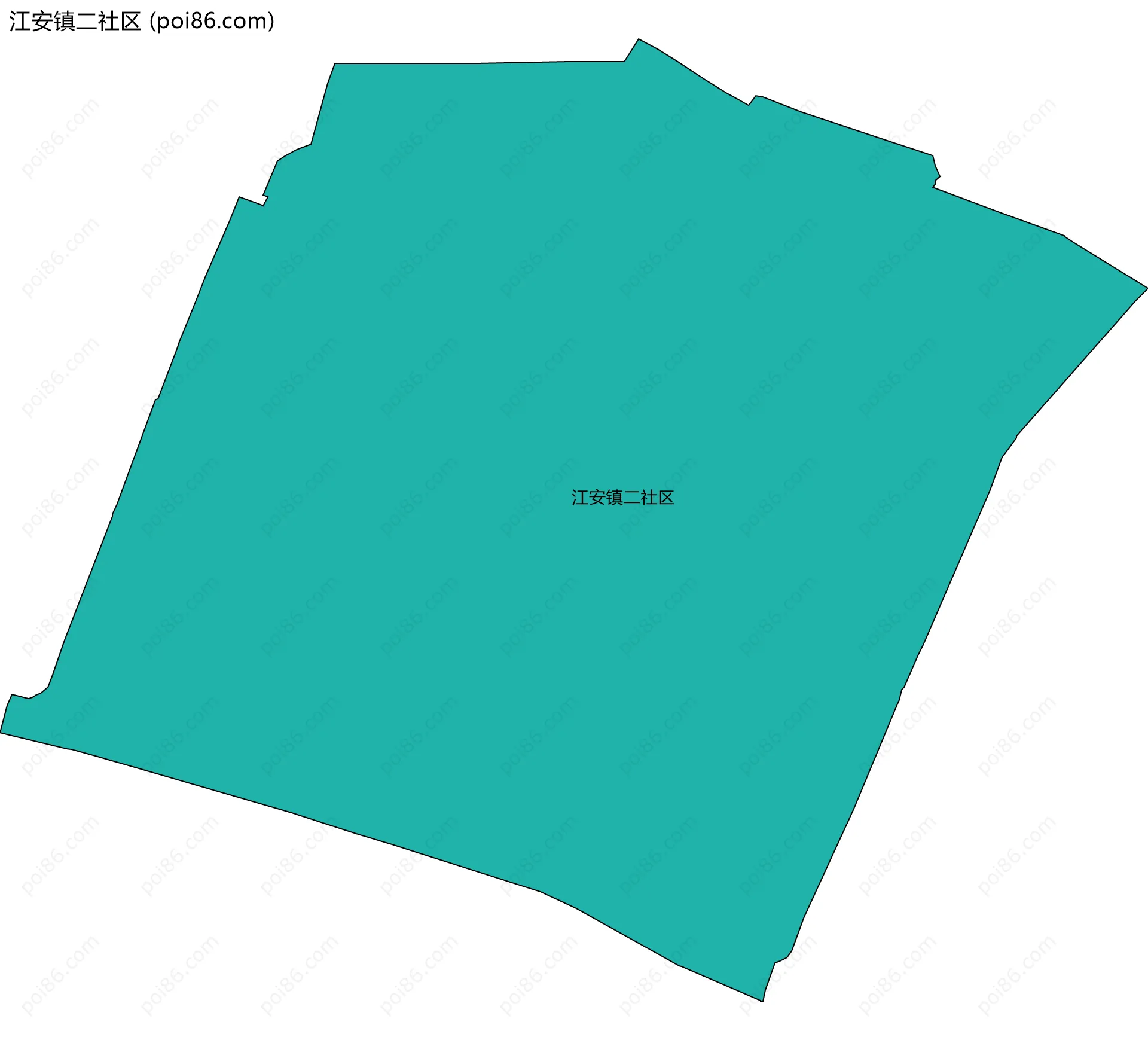 江安镇二社区边界地图