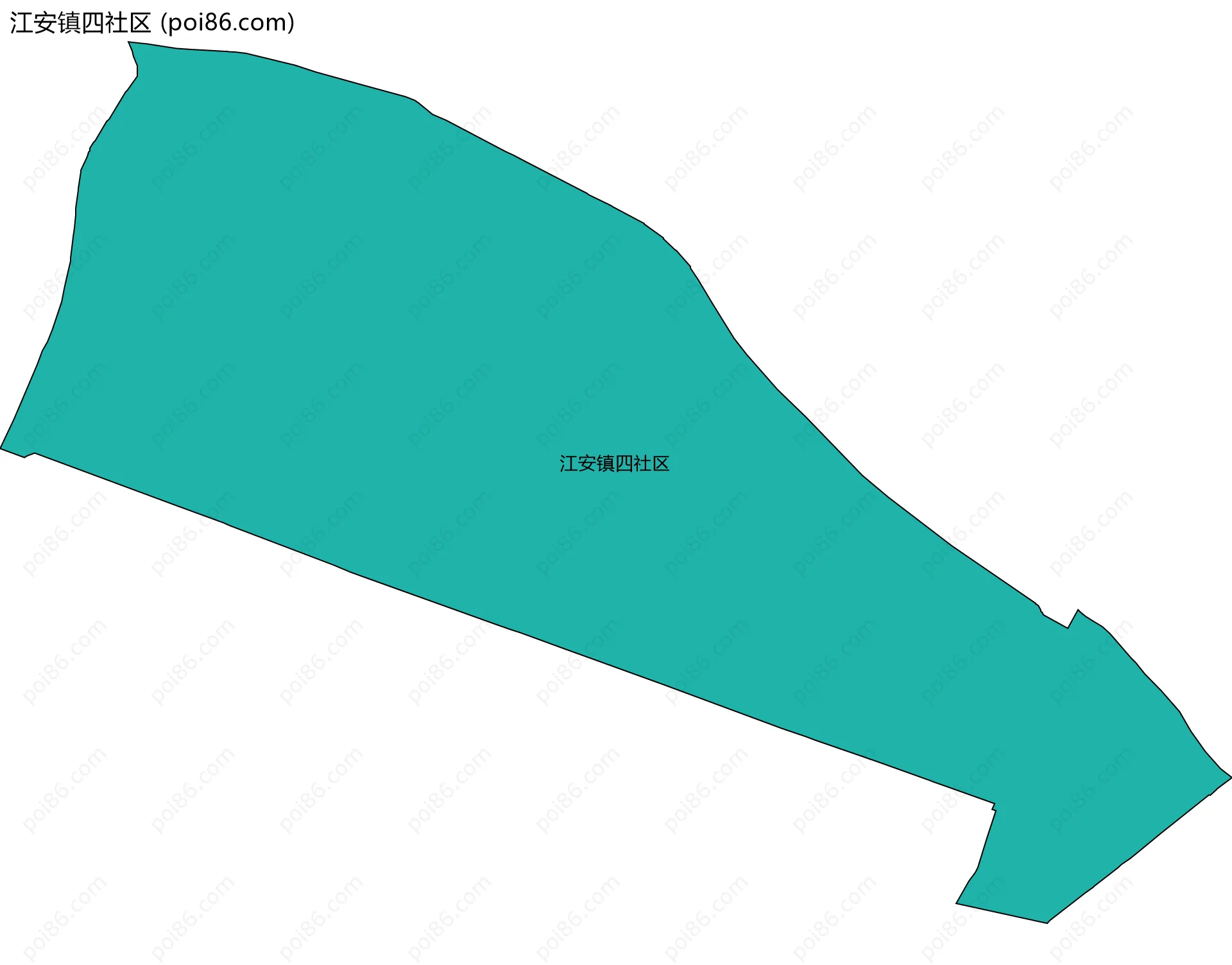 江安镇四社区边界地图