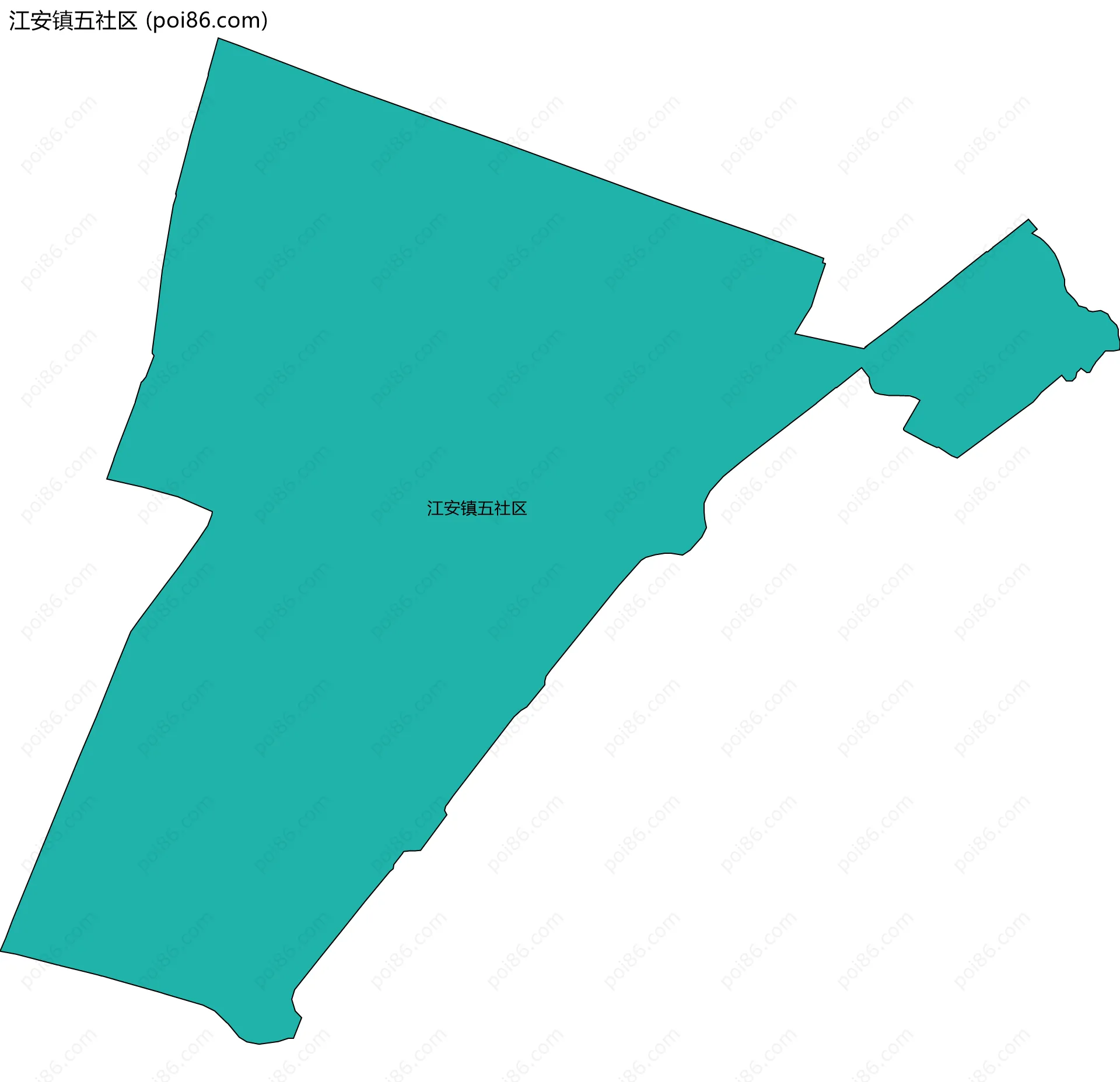 江安镇五社区边界地图