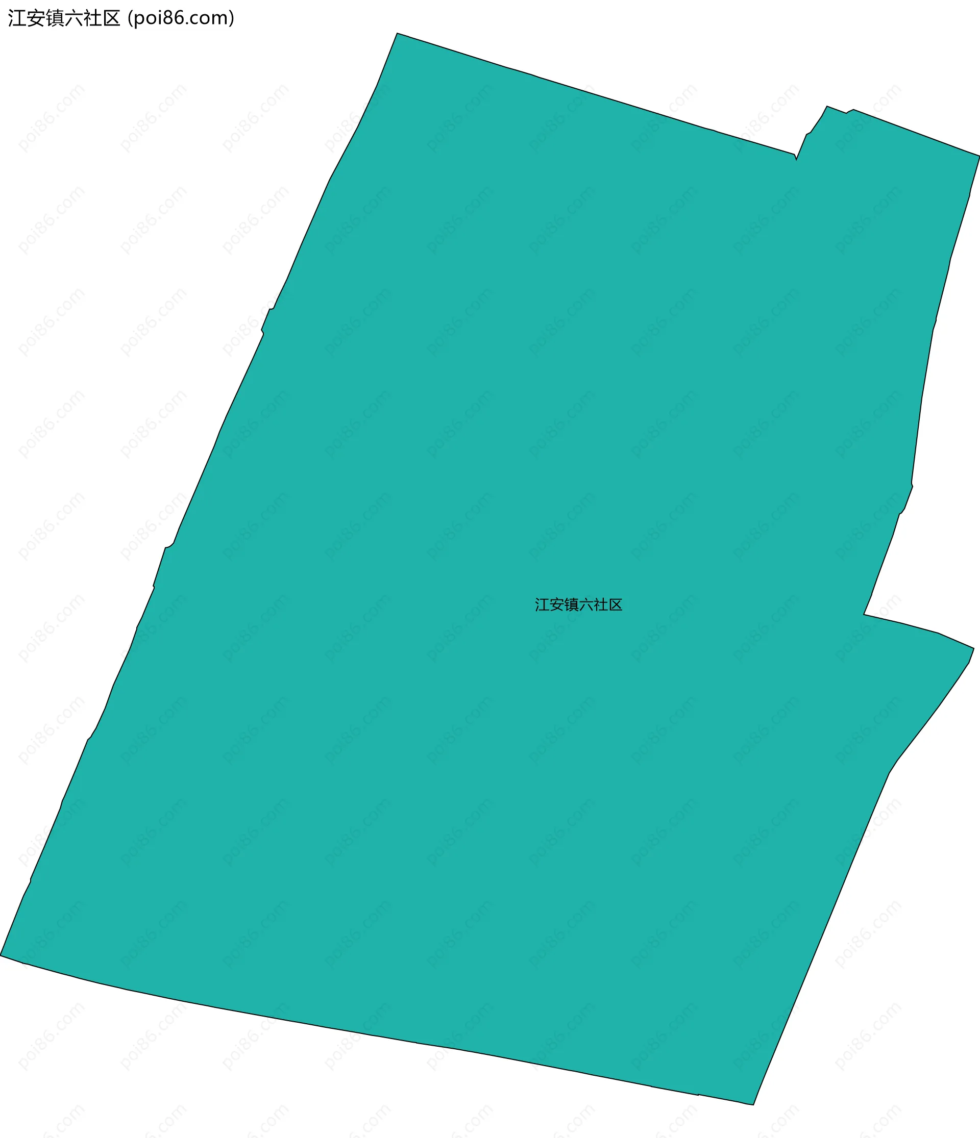 江安镇六社区边界地图