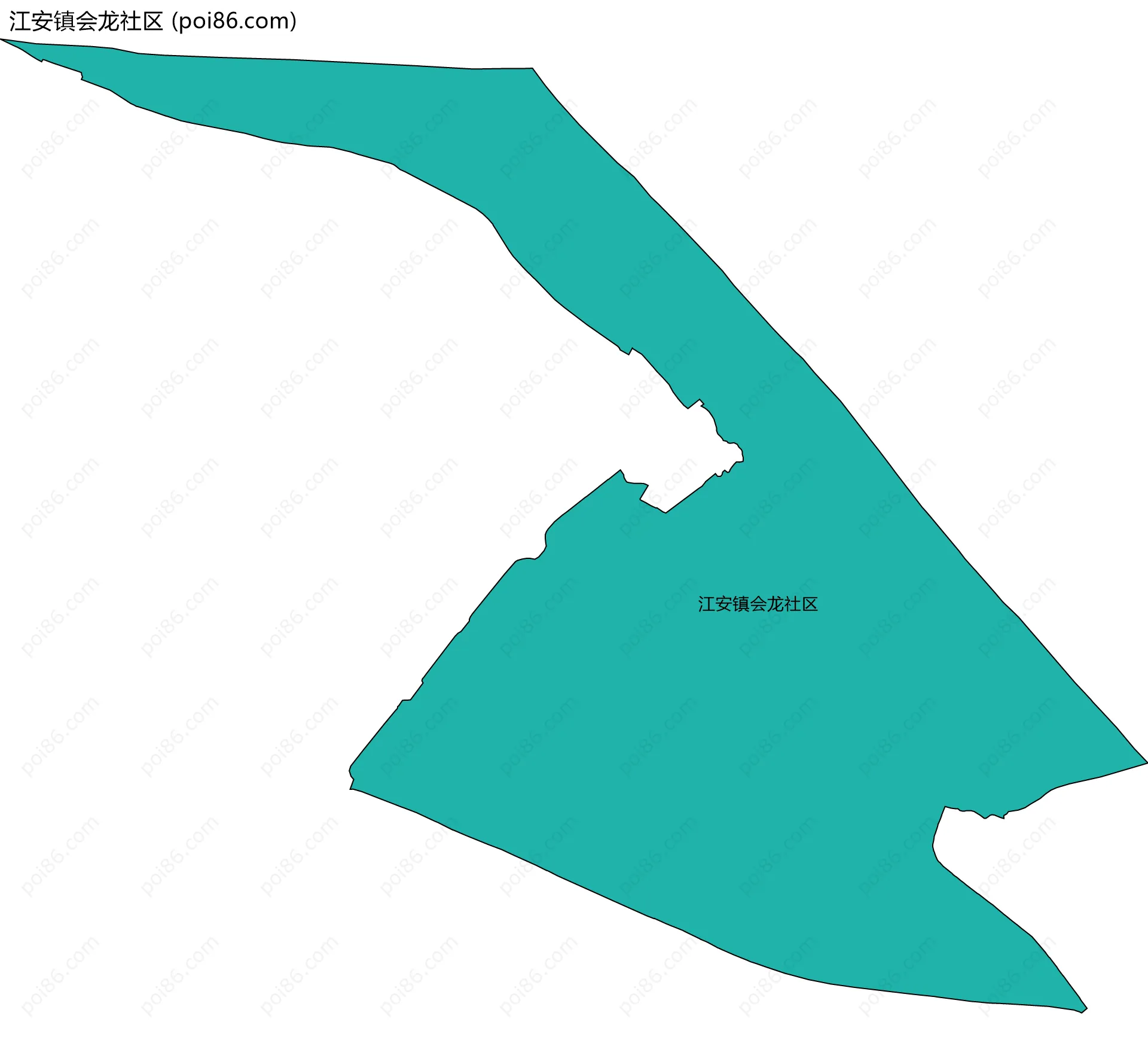 江安镇会龙社区边界地图