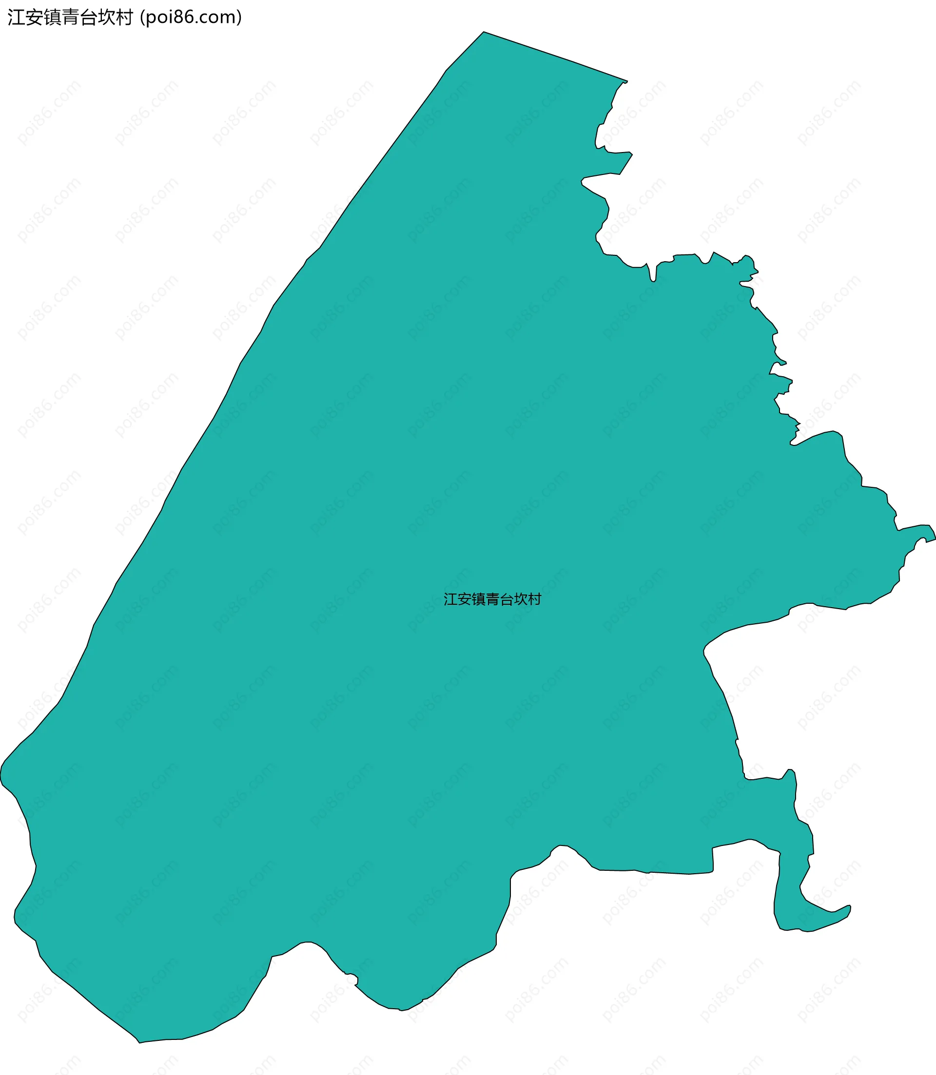 江安镇青台坎村边界地图