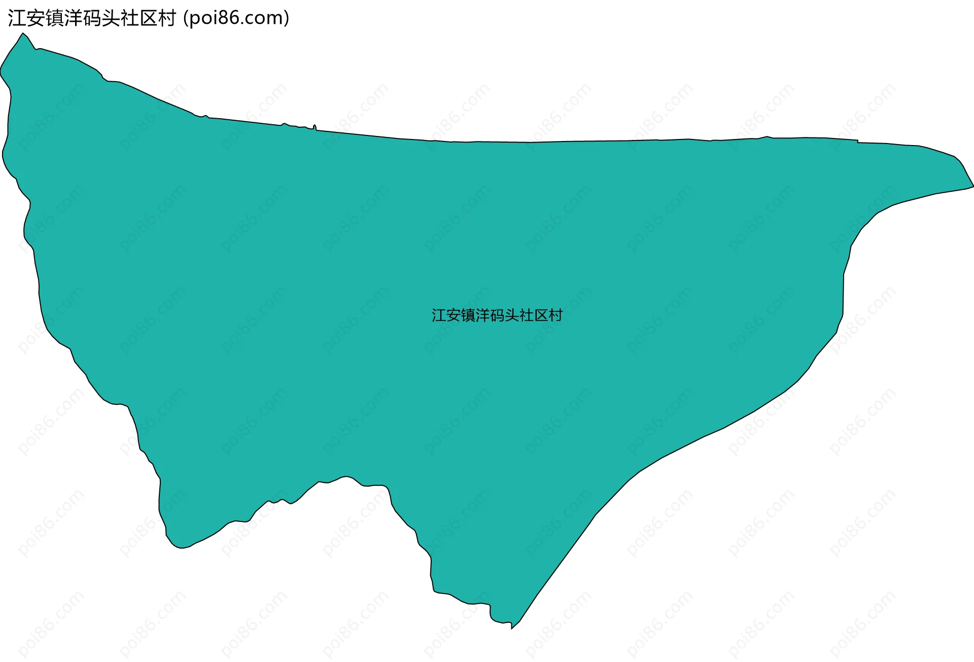 江安镇洋码头社区村边界地图
