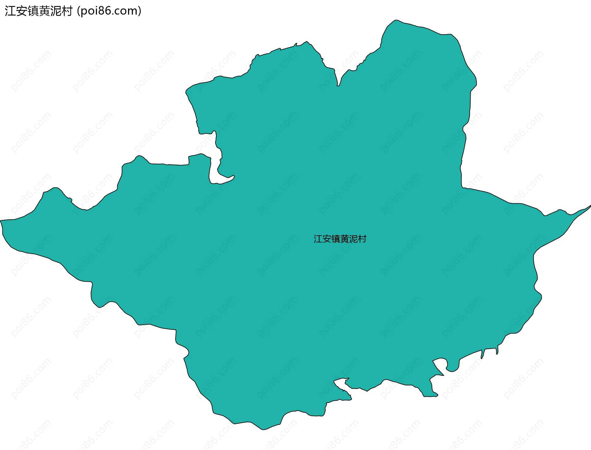 江安镇黄泥村边界地图