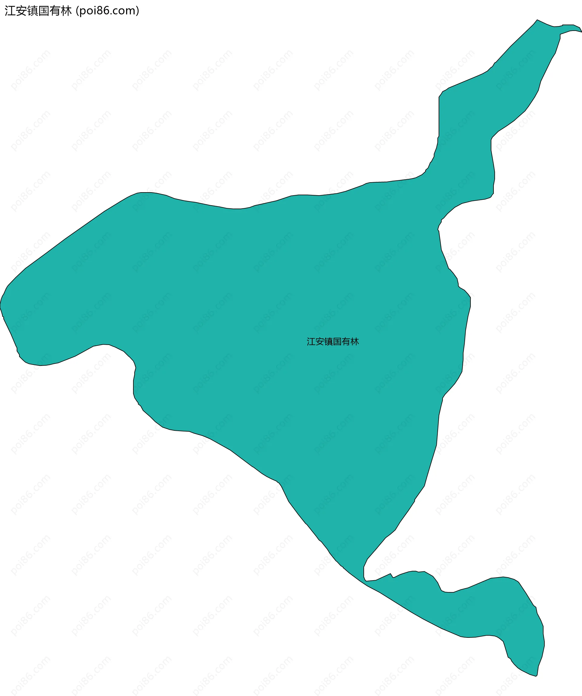 江安镇国有林边界地图