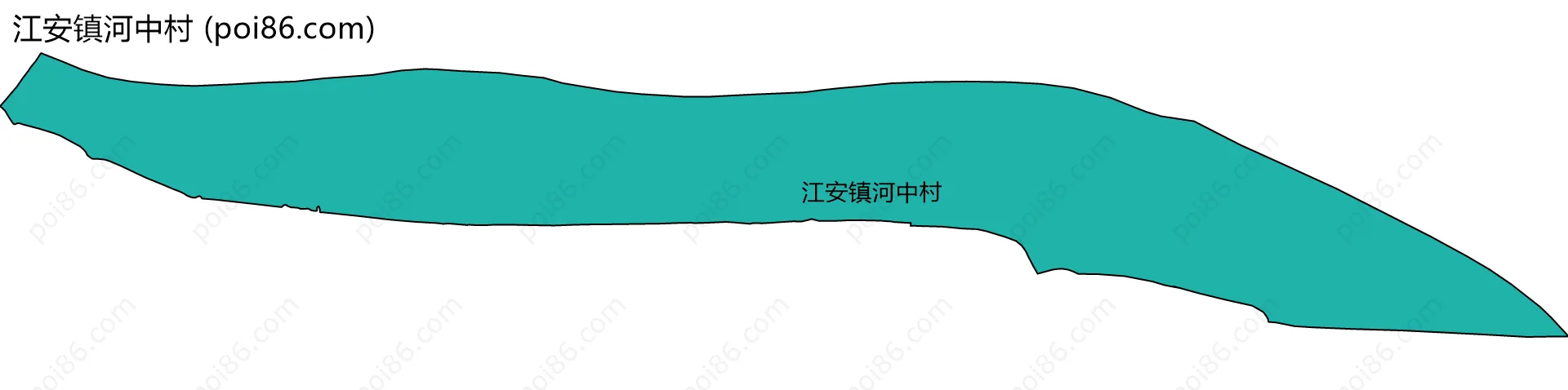 江安镇河中村边界地图