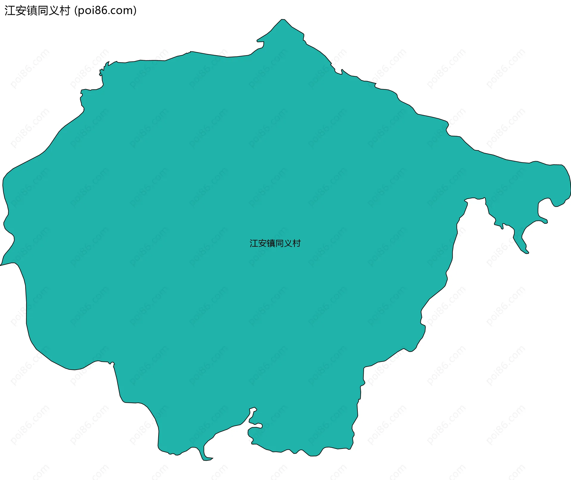 江安镇同义村边界地图