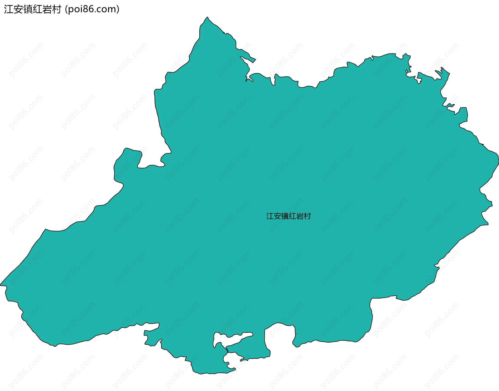 江安镇红岩村边界地图
