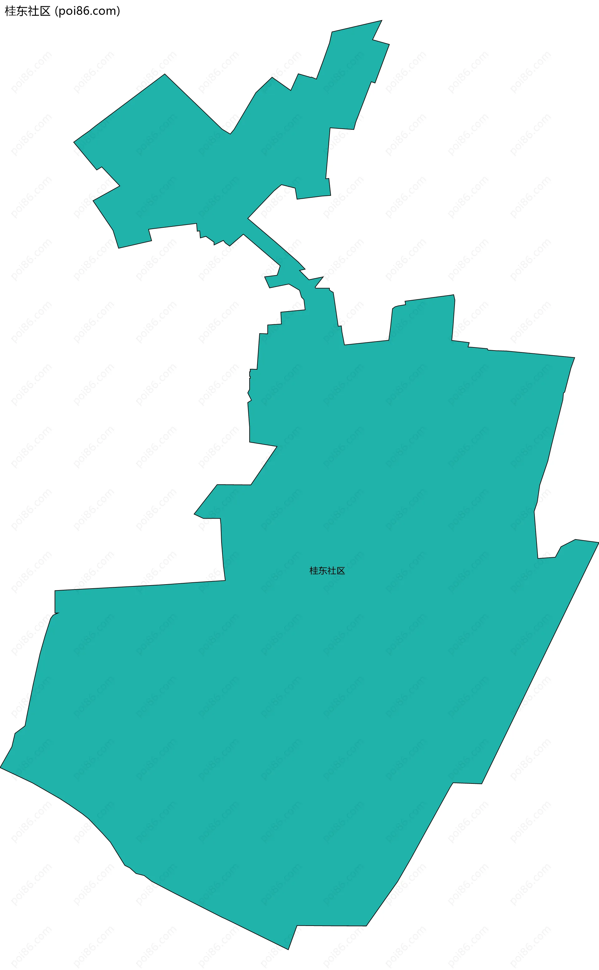 桂东社区边界地图