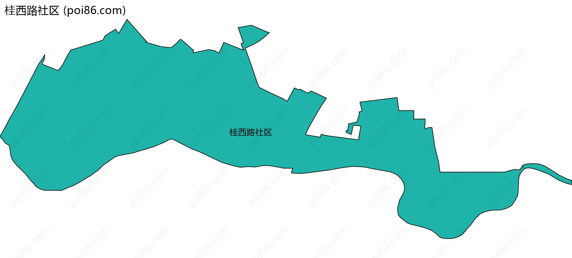 桂西路社区边界地图