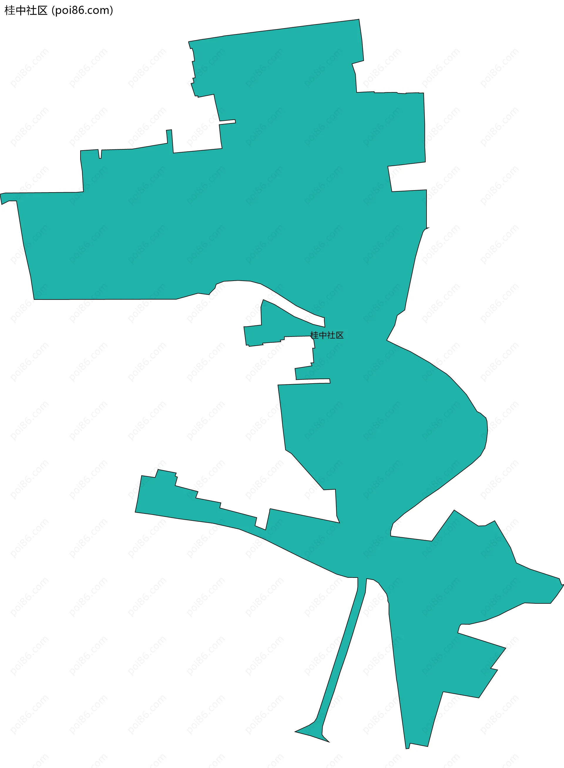 桂中社区边界地图