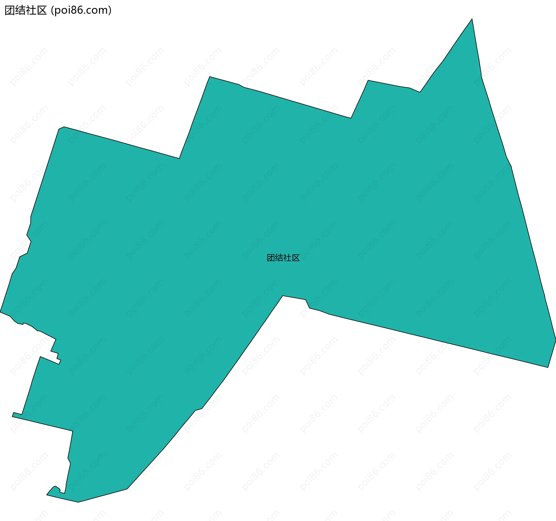 团结社区边界地图