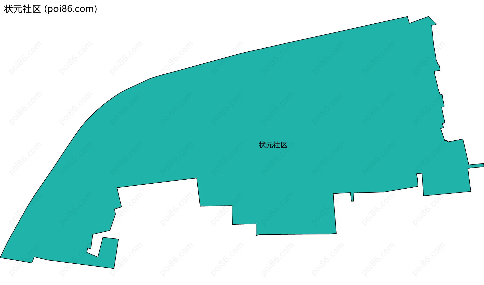 状元社区边界地图
