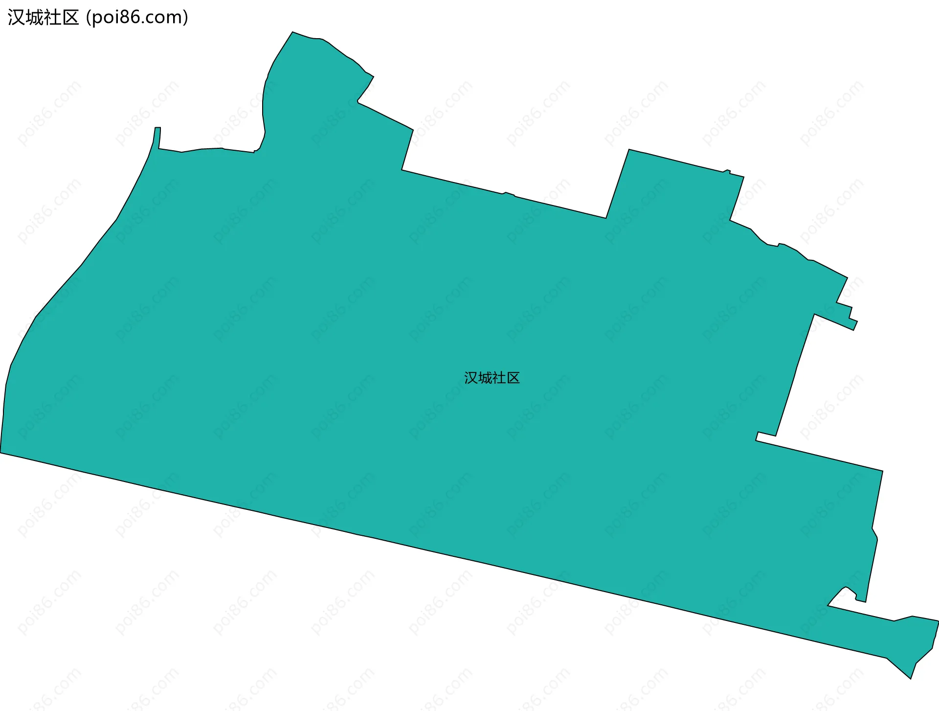 汉城社区边界地图