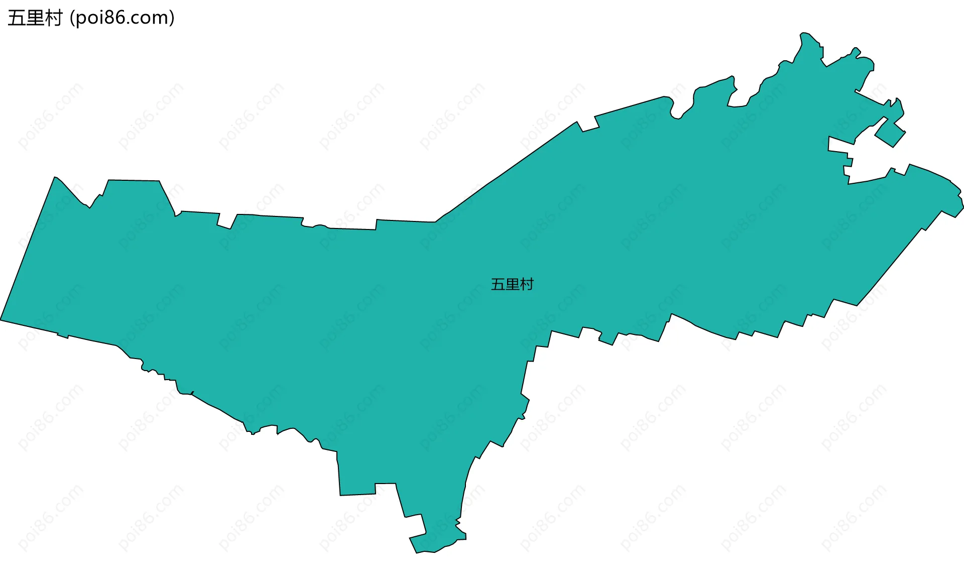 五里村边界地图