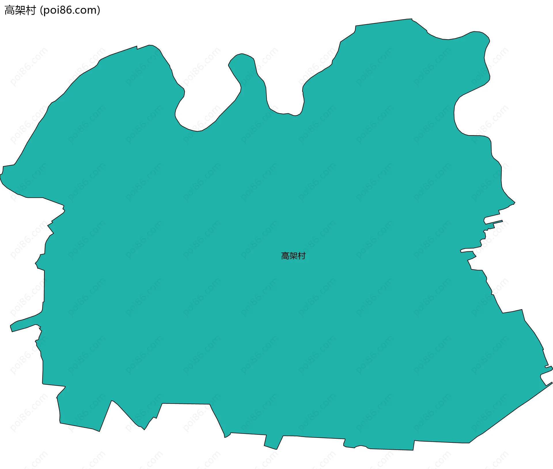 高架村边界地图