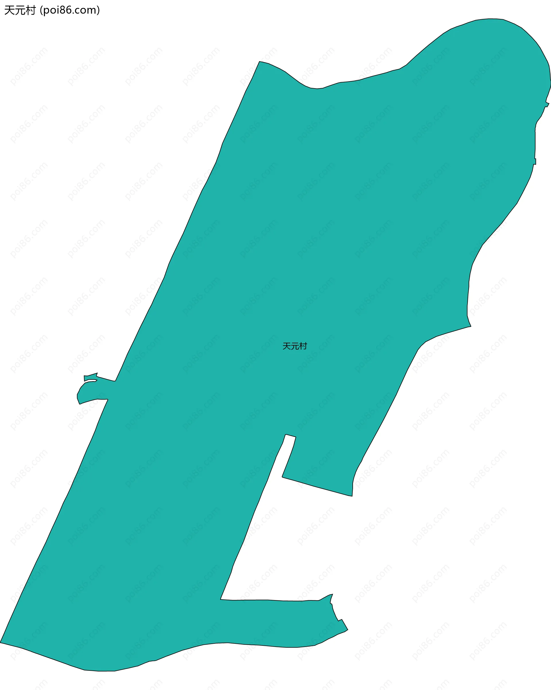 天元村边界地图