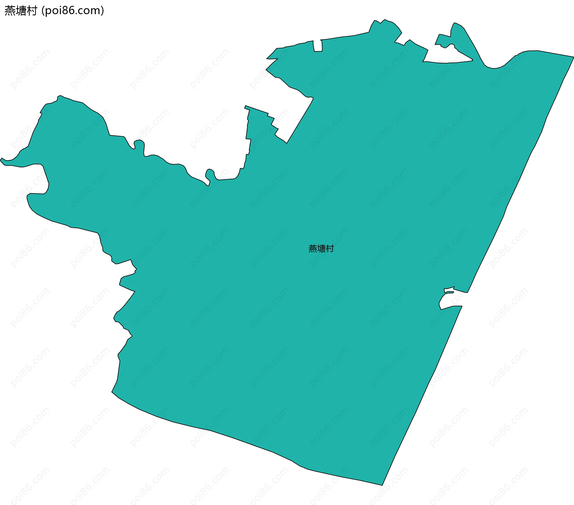 燕塘村边界地图