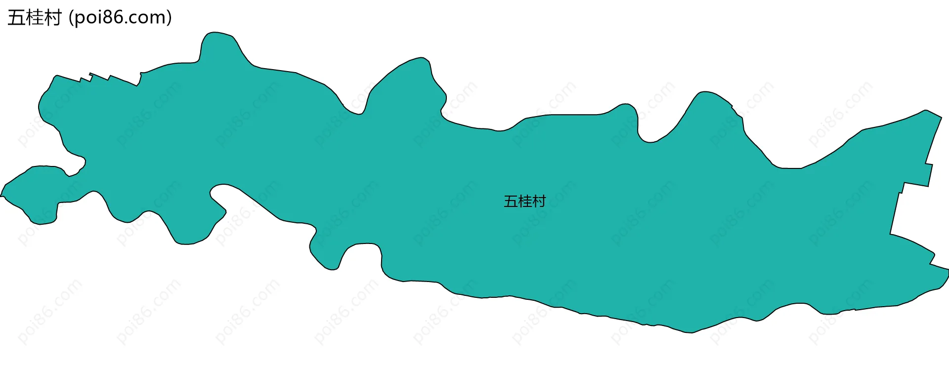 五桂村边界地图