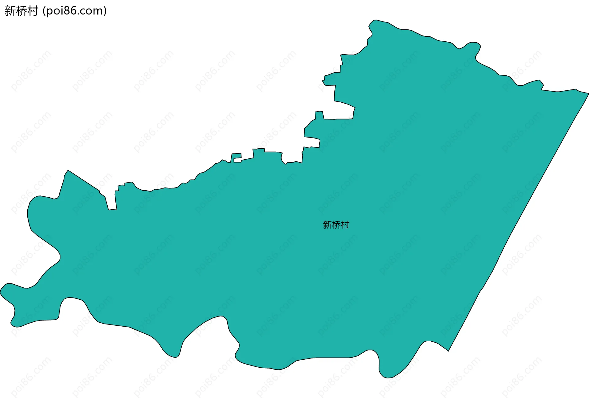 新桥村边界地图