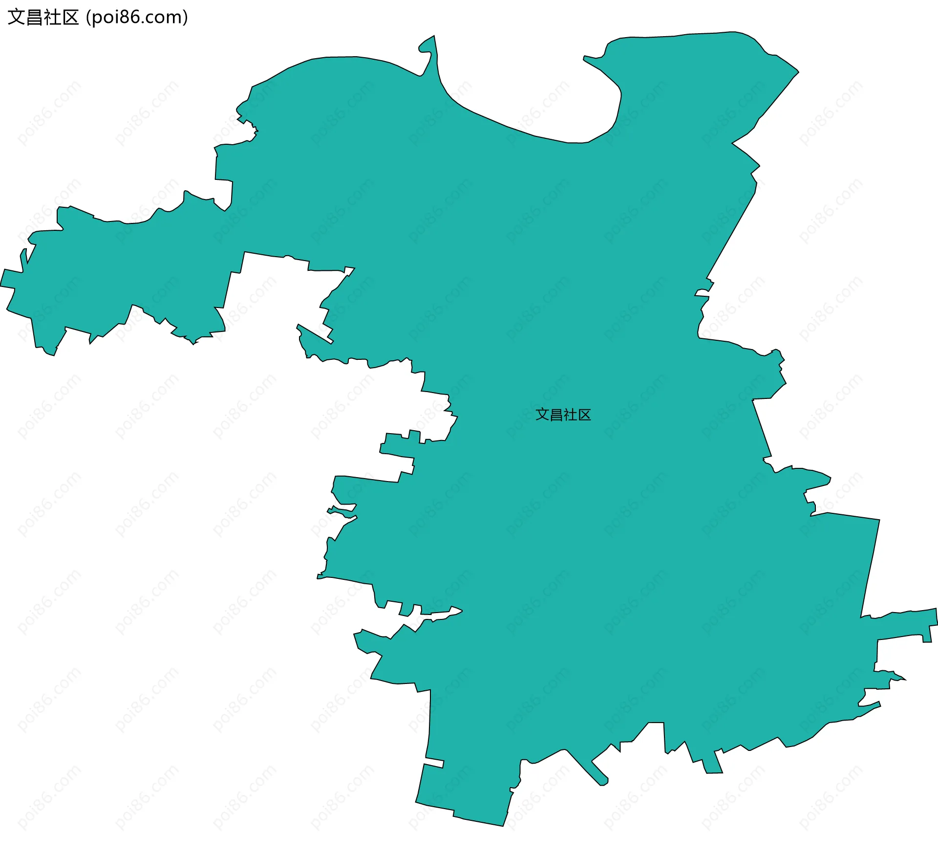 文昌社区边界地图