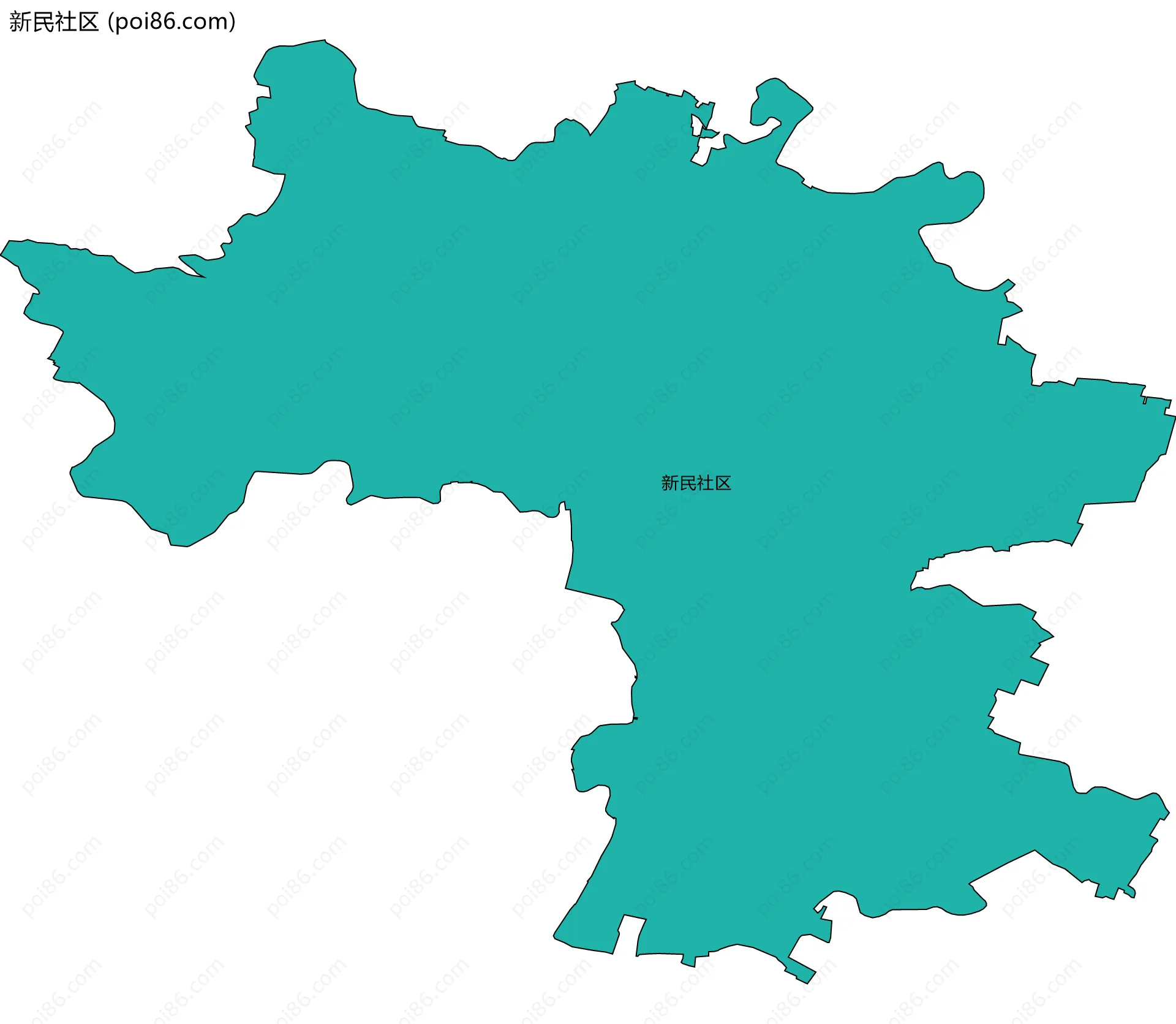 新民社区边界地图