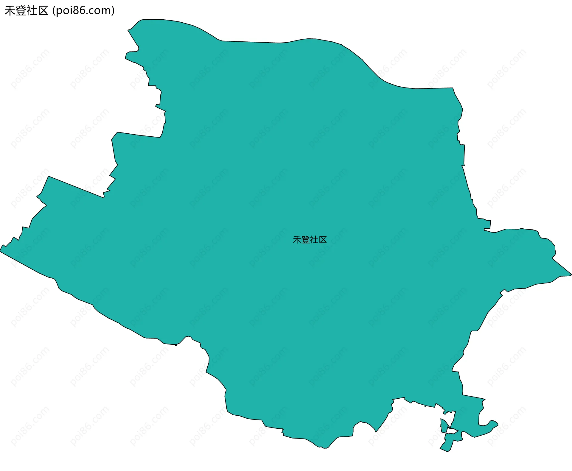 禾登社区边界地图