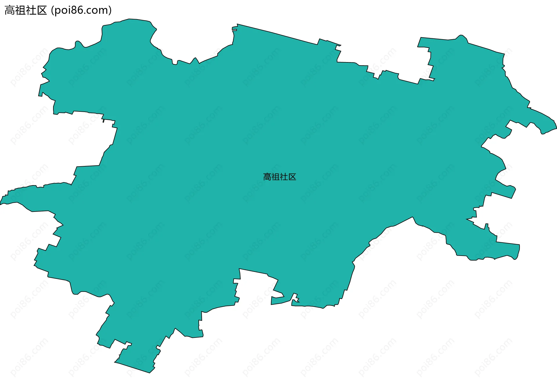 高祖社区边界地图