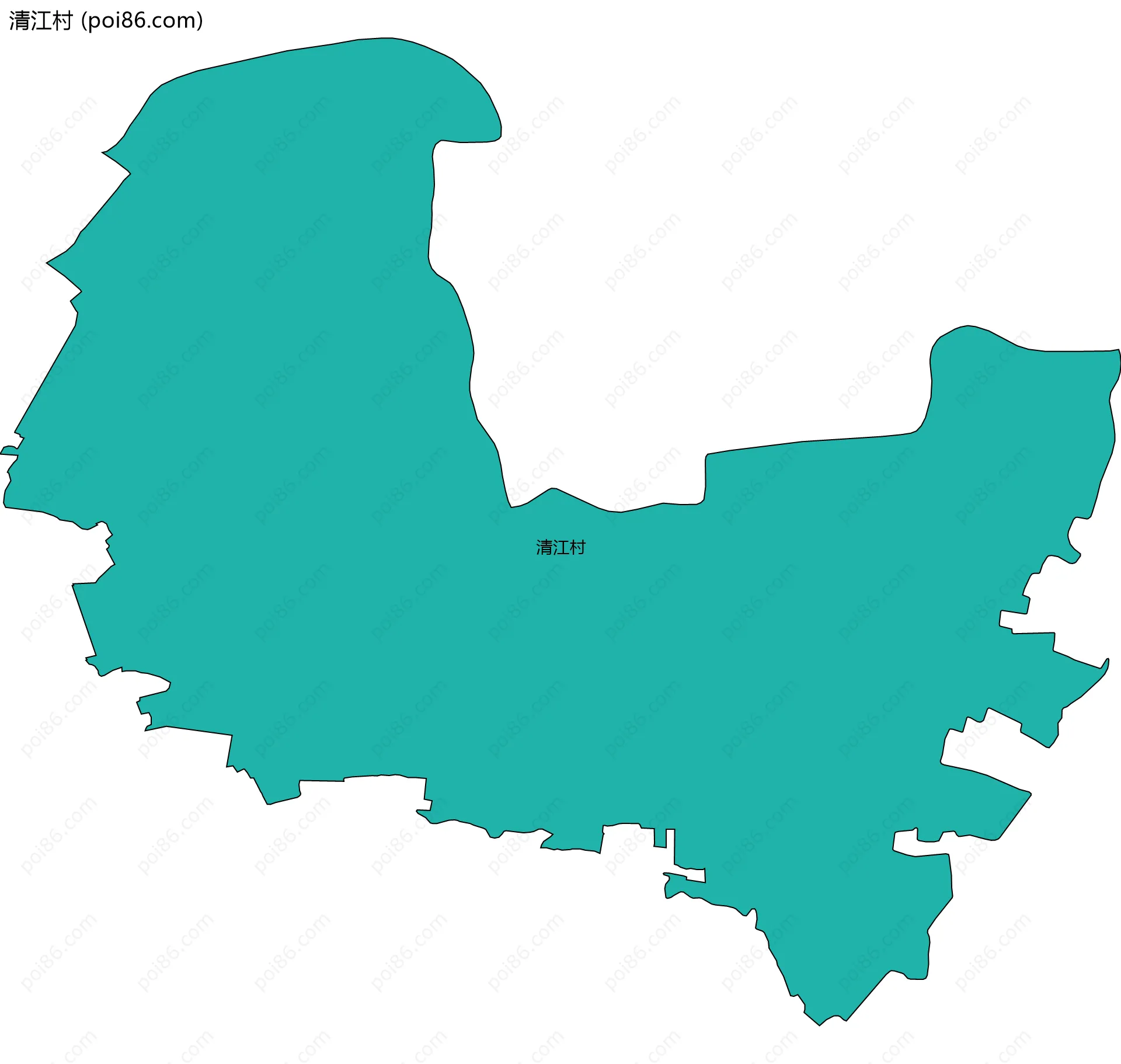 清江村边界地图