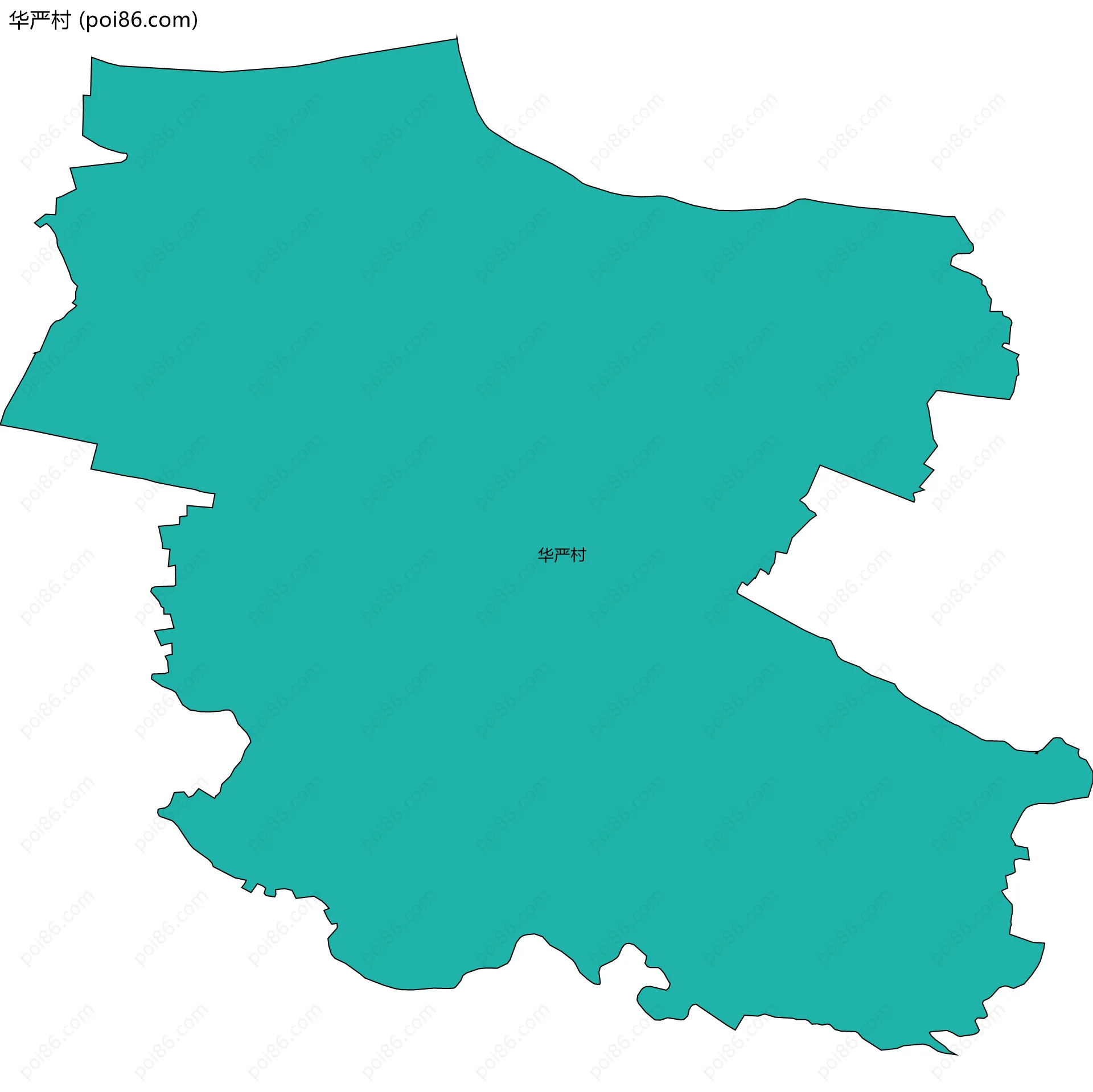 华严村边界地图