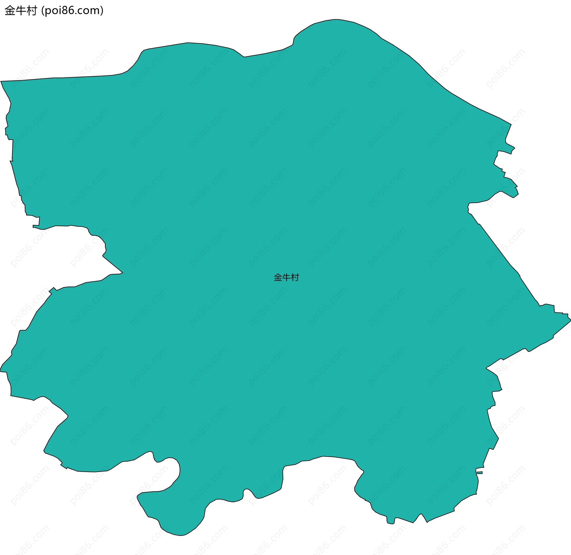 金牛村边界地图