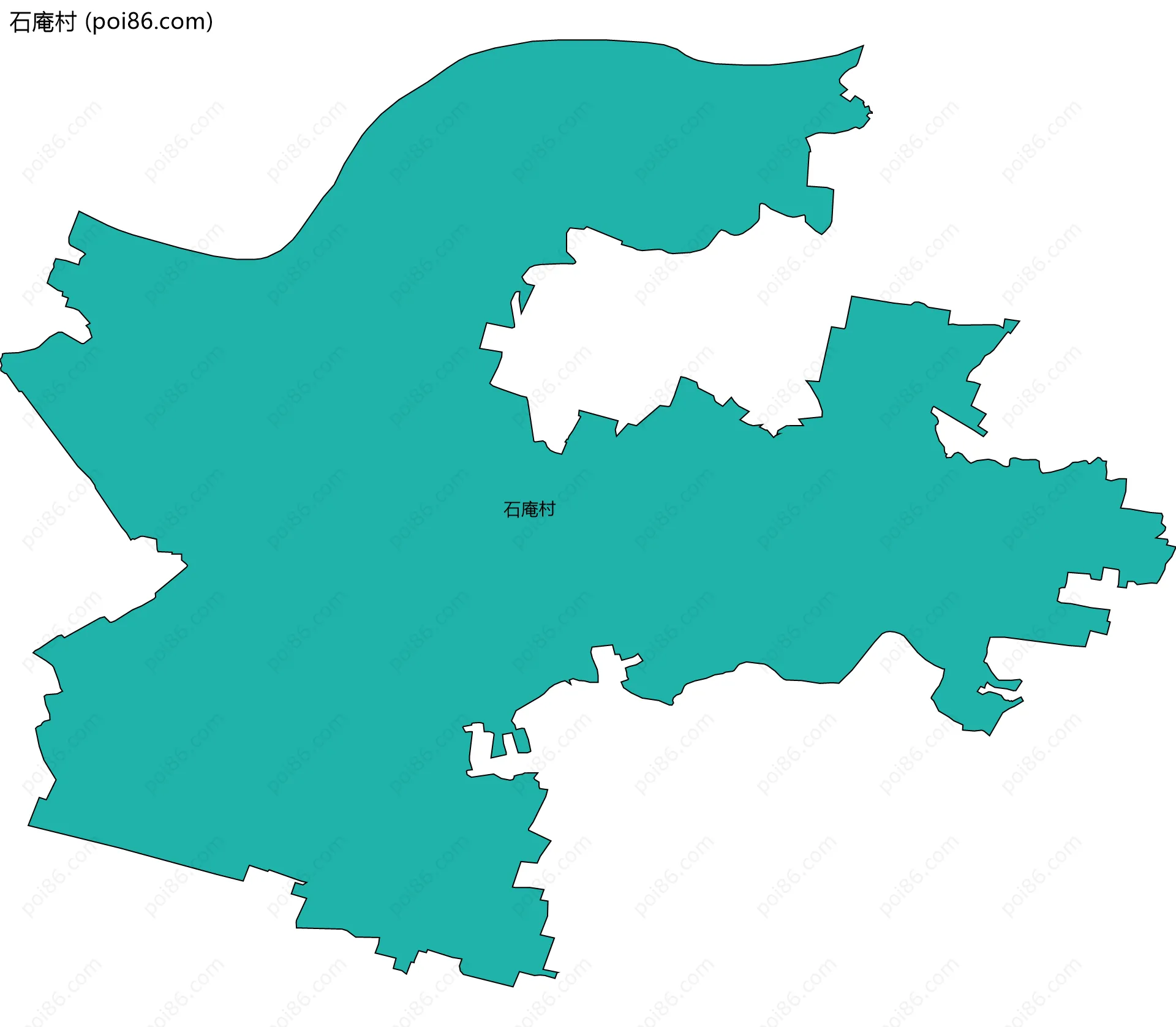 石庵村边界地图