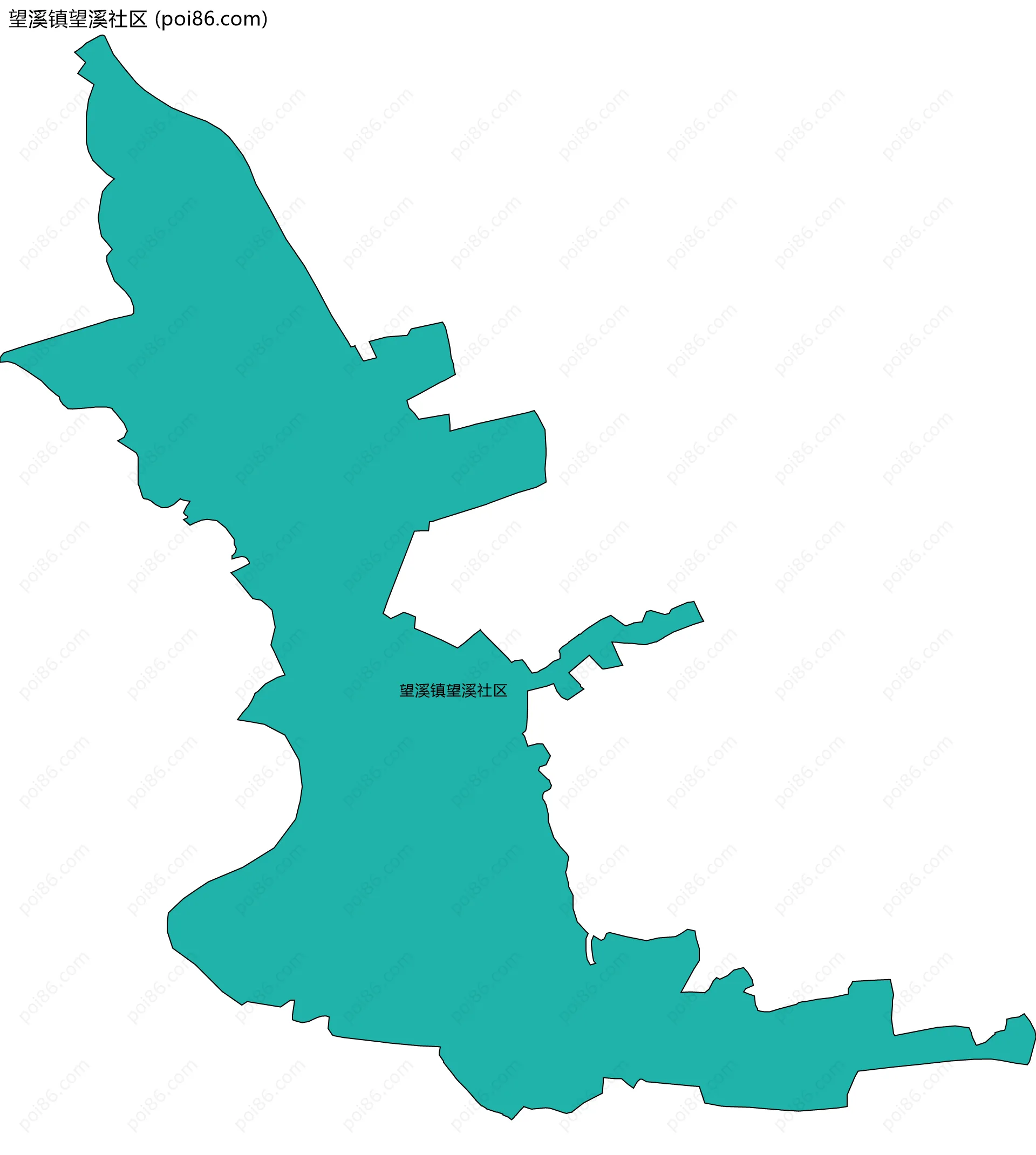 望溪镇望溪社区边界地图