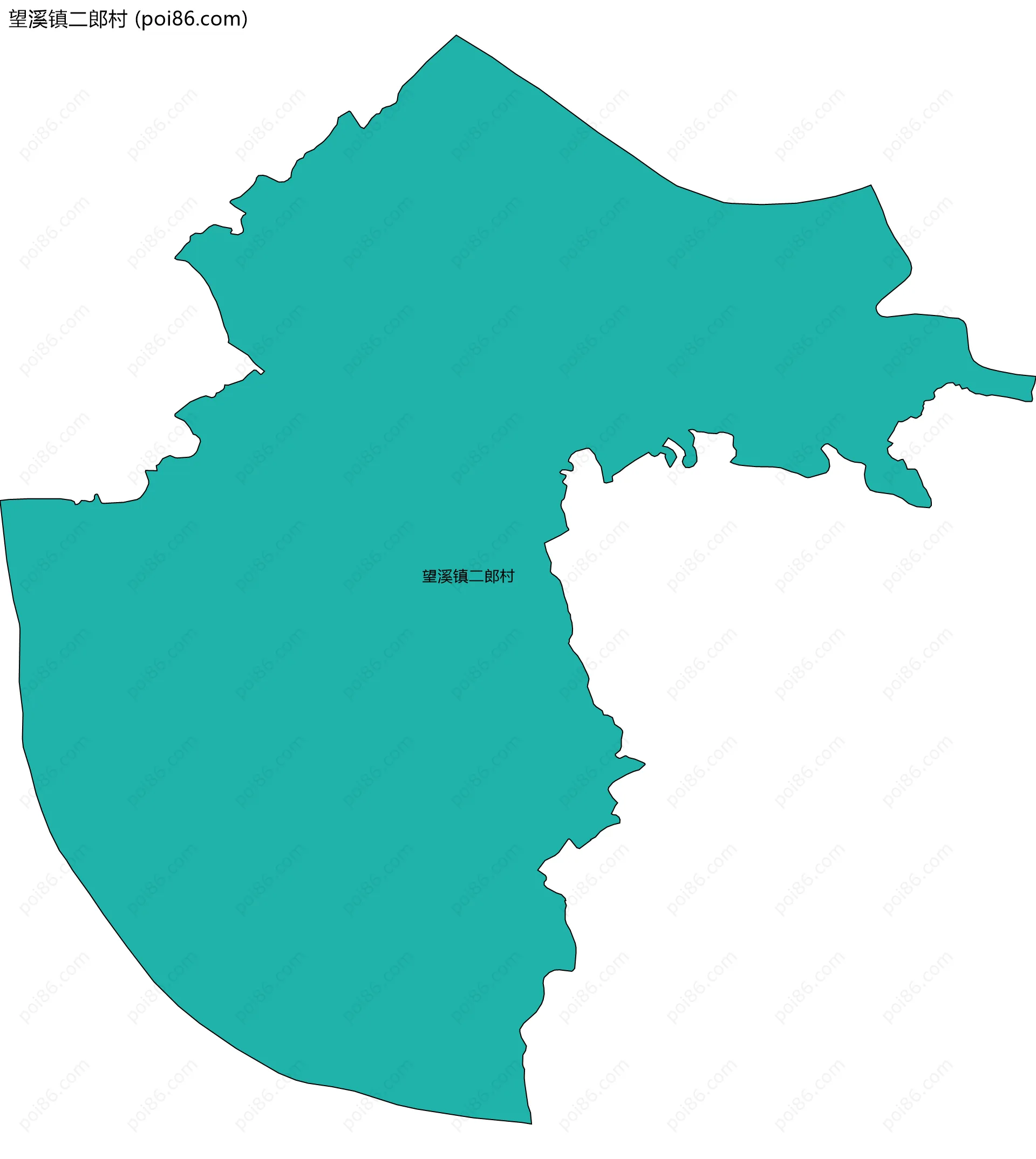 望溪镇二郎村边界地图