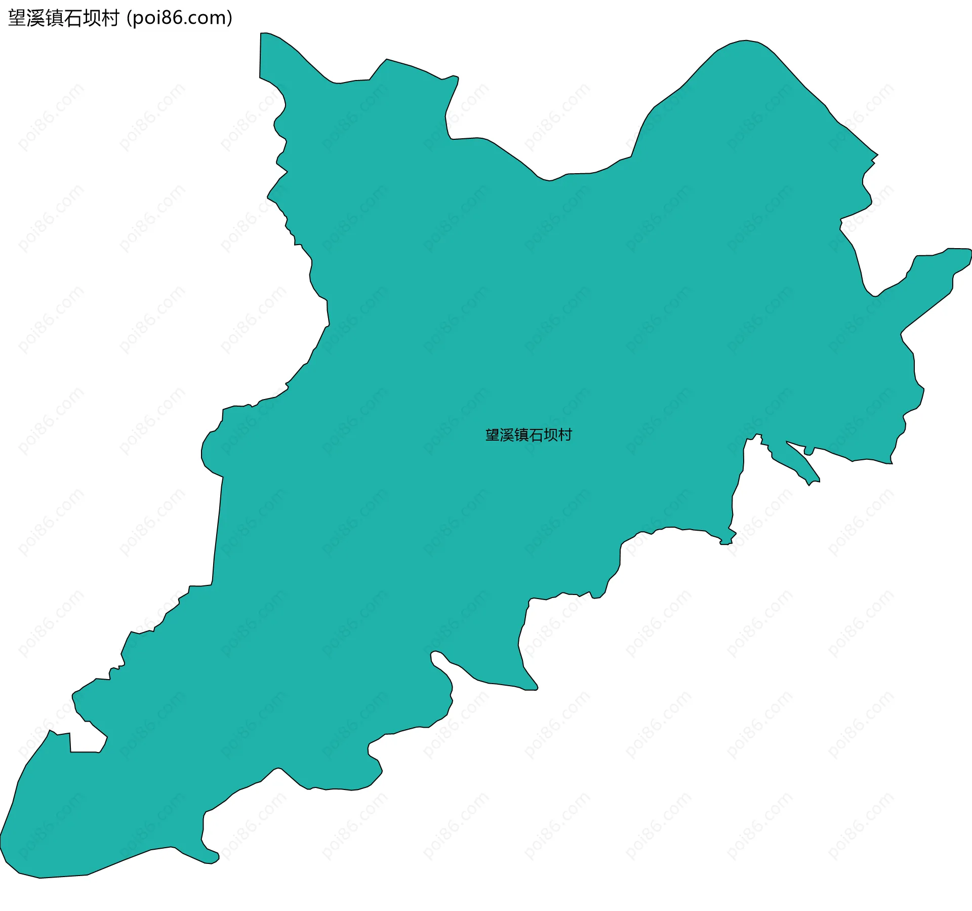 望溪镇石坝村边界地图