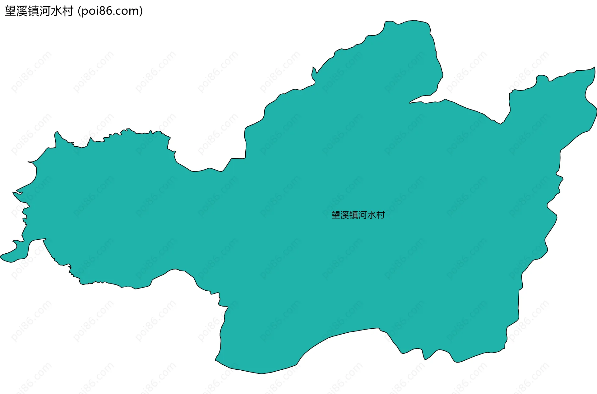 望溪镇河水村边界地图