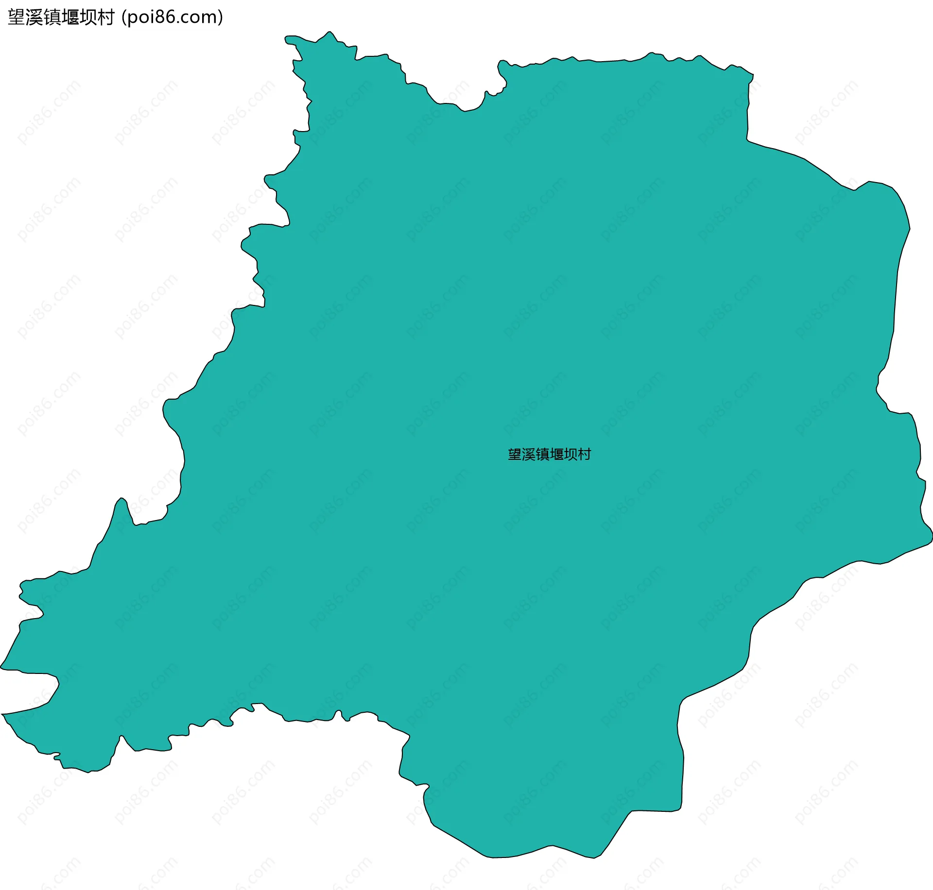 望溪镇堰坝村边界地图