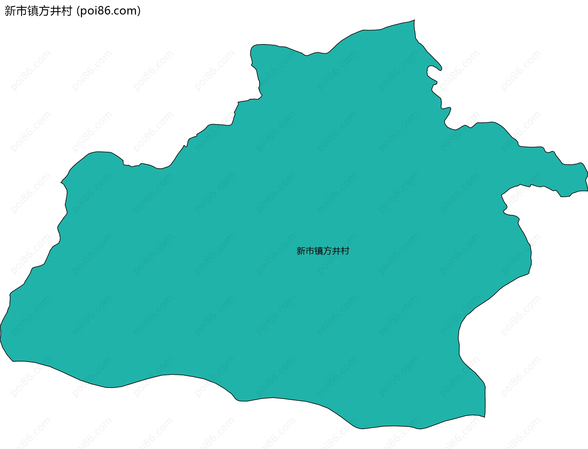 新市镇方井村边界地图