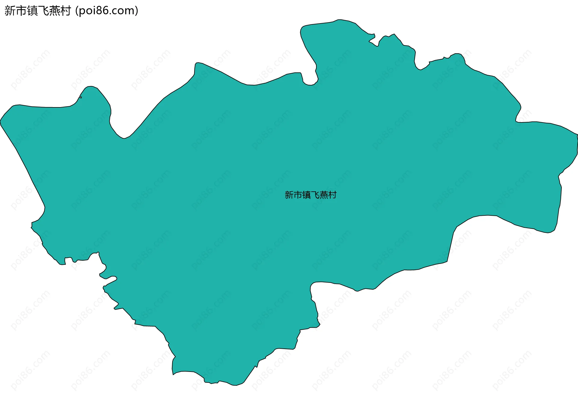 新市镇飞燕村边界地图
