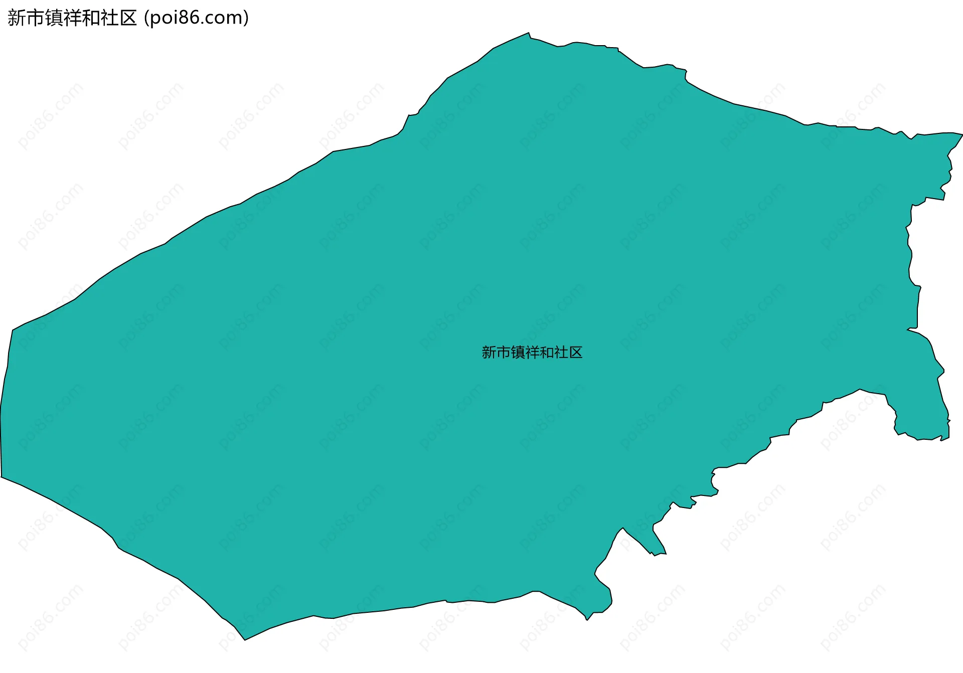 新市镇祥和社区边界地图