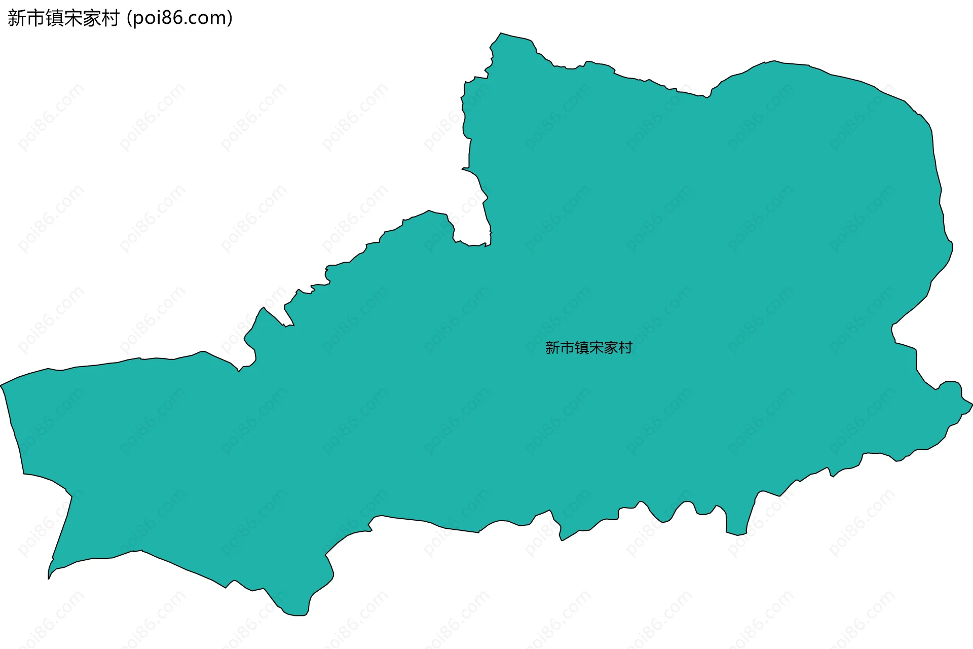 新市镇宋家村边界地图