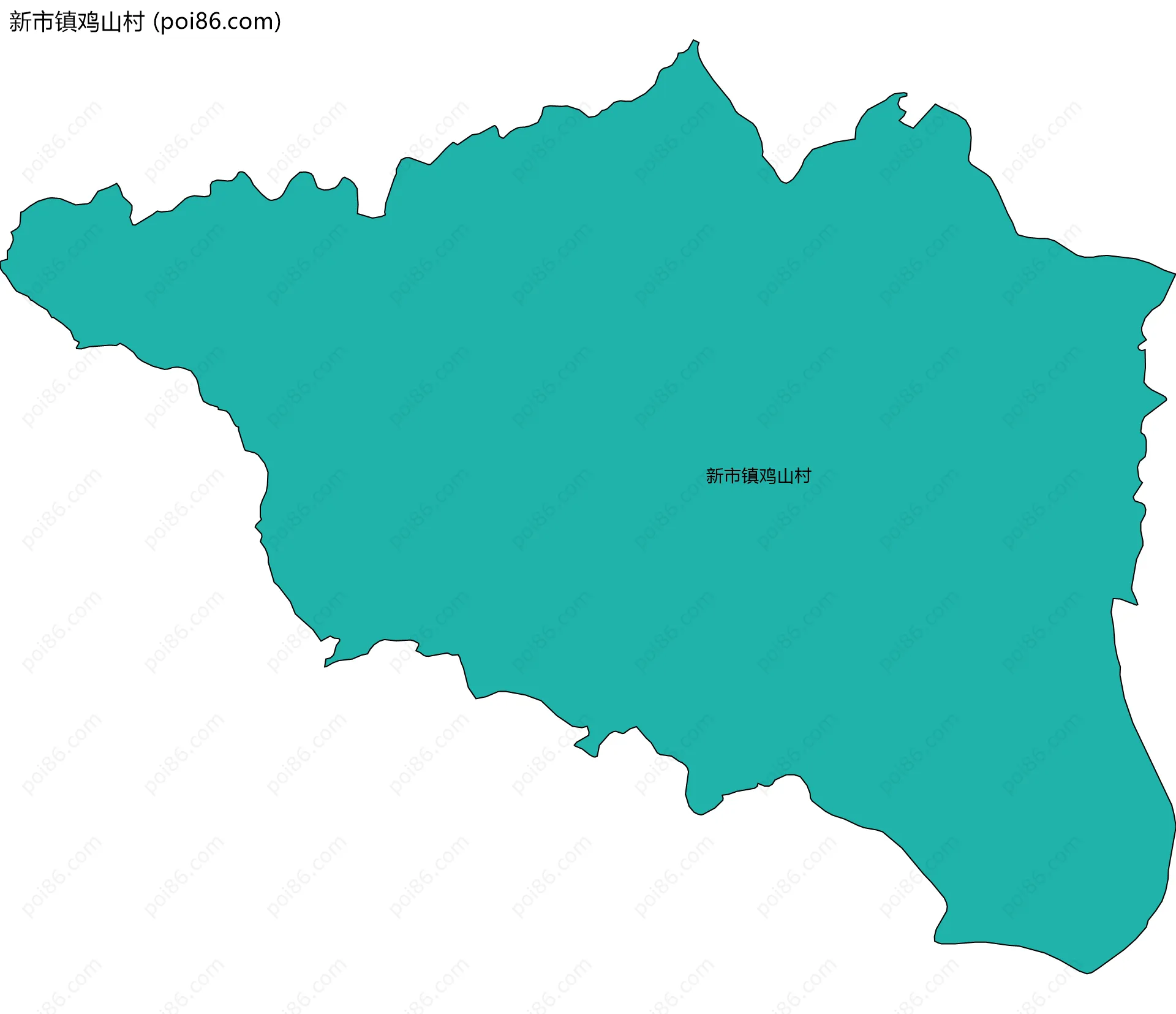 新市镇鸡山村边界地图
