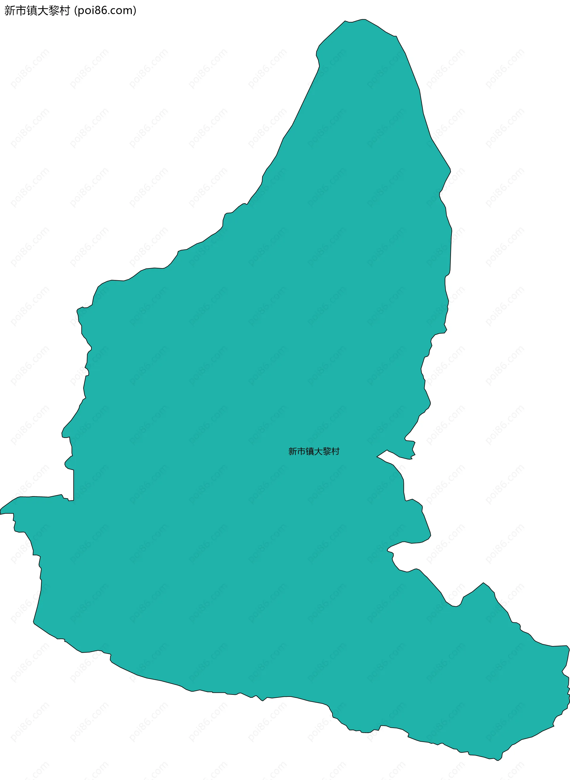 新市镇大黎村边界地图