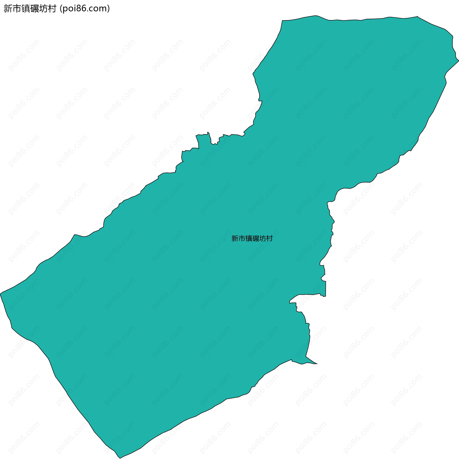 新市镇碾坊村边界地图
