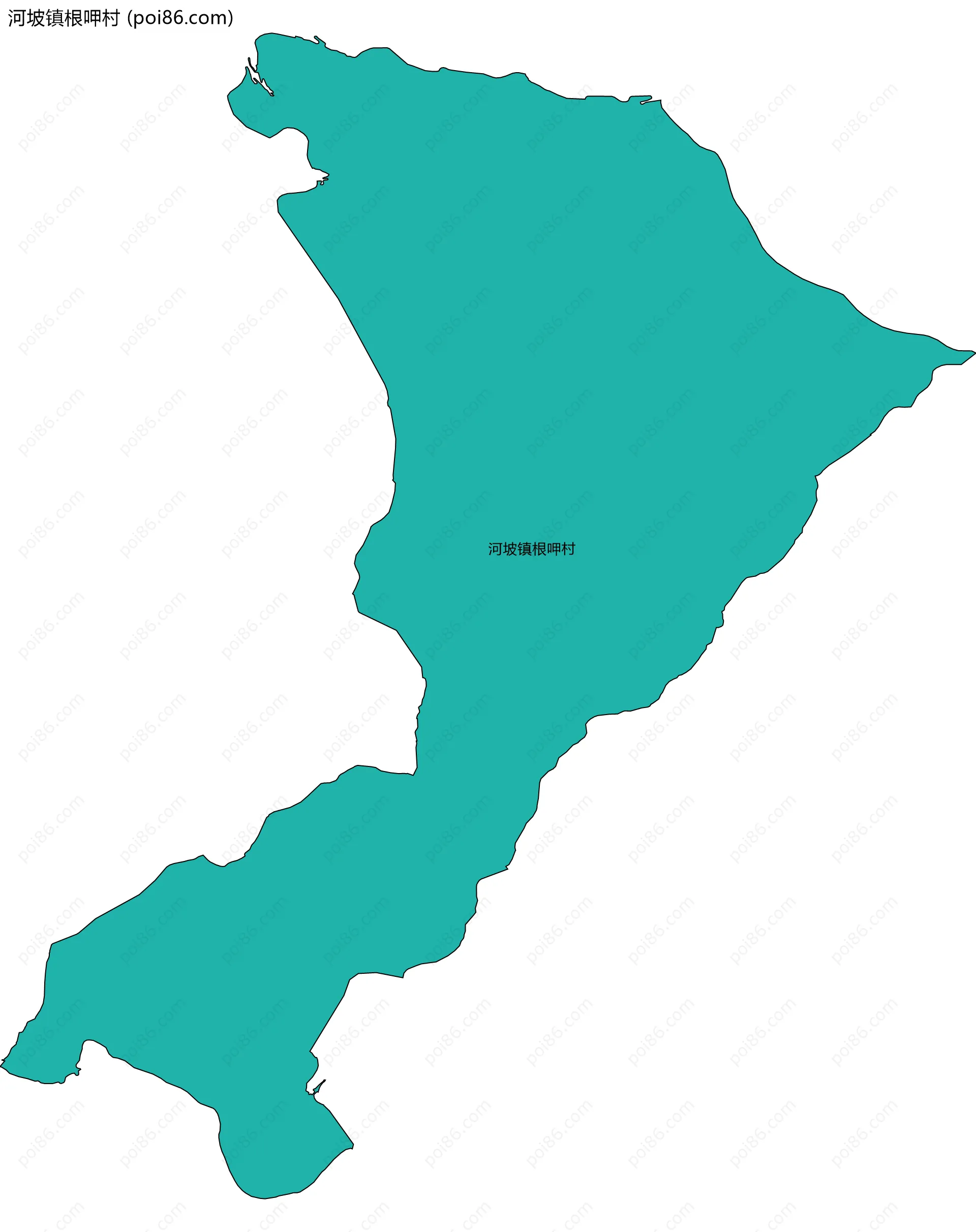 河坡镇根呷村边界地图