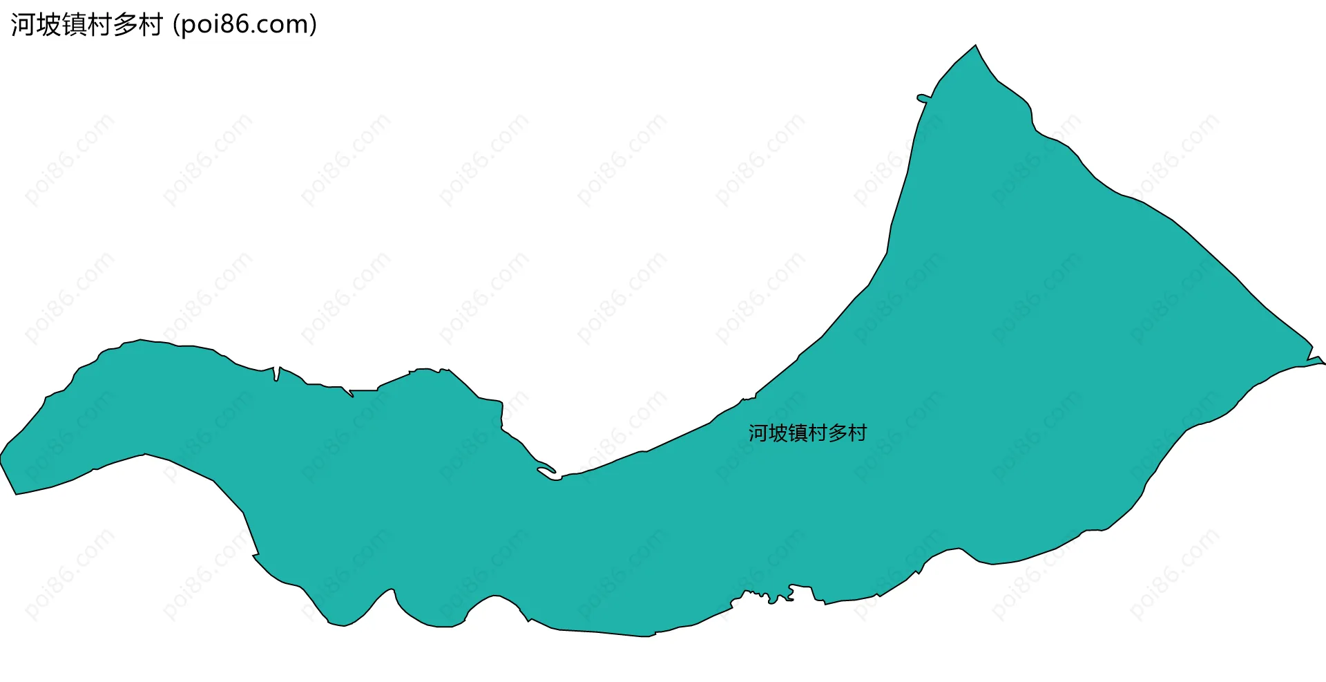 河坡镇村多村边界地图