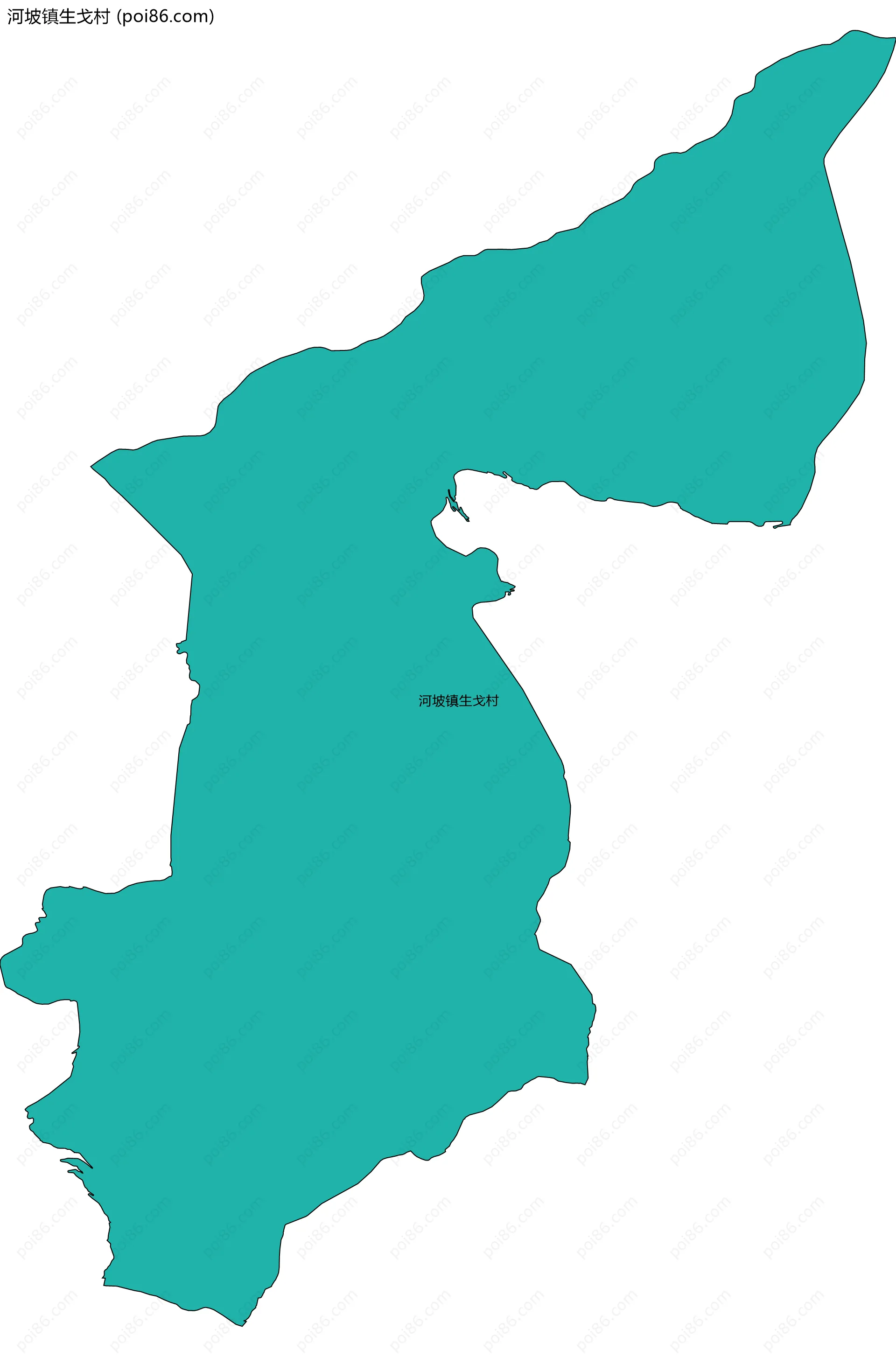 河坡镇生戈村边界地图